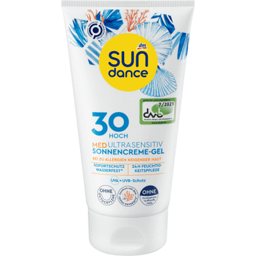 Sundance Gel de protecție solară MED ultra sensibil, SPF 30, 150 ml