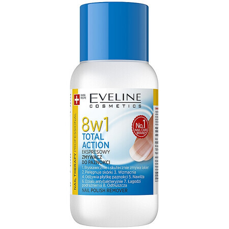 Solvente per unghie Total Action 8 in 1, 150 ml, Eveline Cosmetics