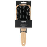 Paddle wooden and rubber hairbrush, 1 piece, Parsa