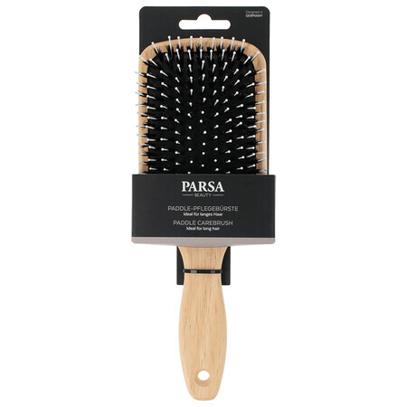 Brosse à cheveux en bois et caoutchouc, 1 pièce, Parsa