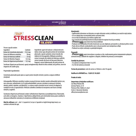Stressclean Sleep (Dormolin), 30 cápsulas, Sun Wave Pharma