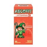 Ascovit avec vitamine C goût fraise, 60 comprimés, Perrigo