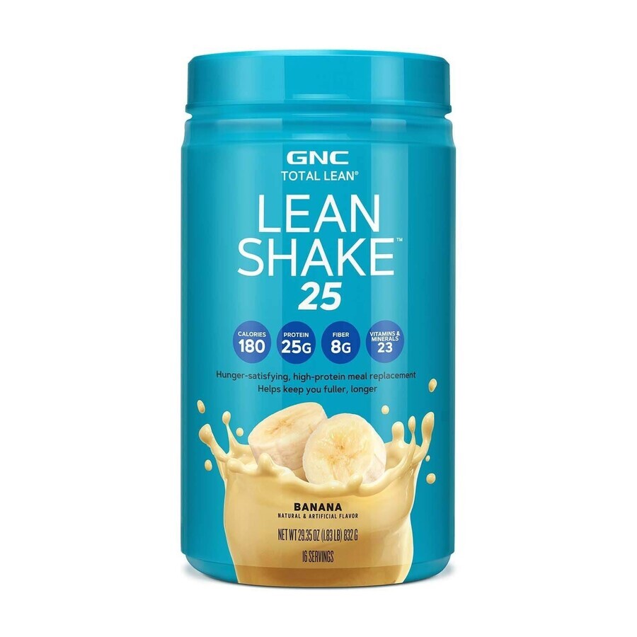 Gnc Total Lean Lean Shake 25, Eiwitshake, bananensmaak, 832 G
