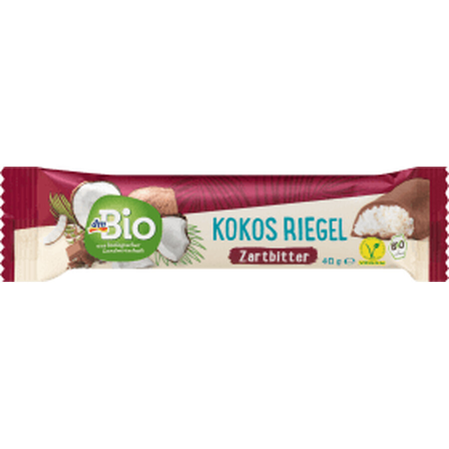 DmBio Kokosnoot en pure chocoladereep, 40 g