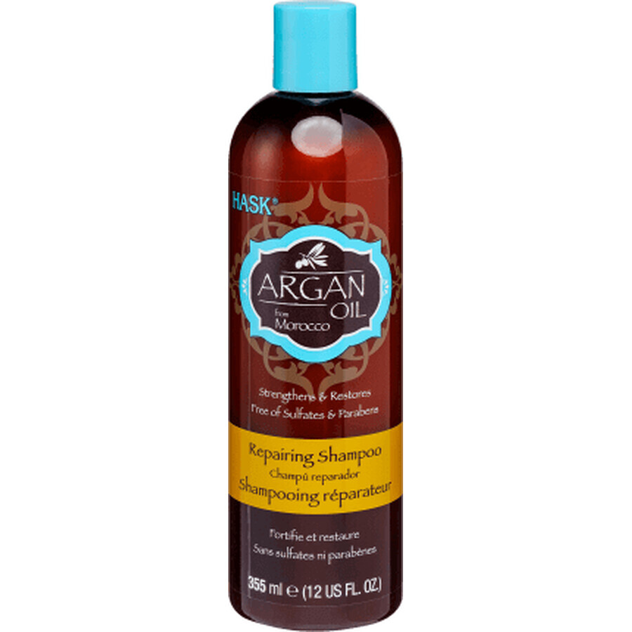 Shampooing réparateur Hask à l'huile d'argan, 355 ml