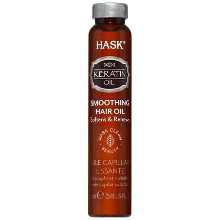 Huile capillaire lissante à la kératine de Hask, 18 ml