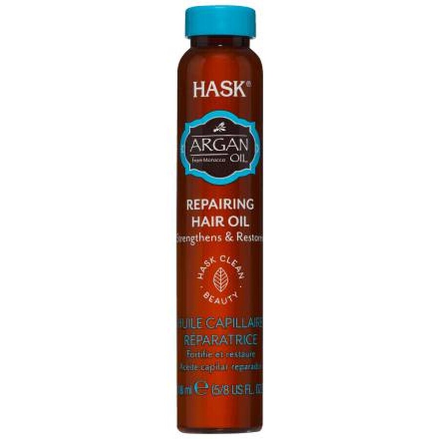 Hask Huile capillaire réparatrice à l'huile d'argan, 18 ml