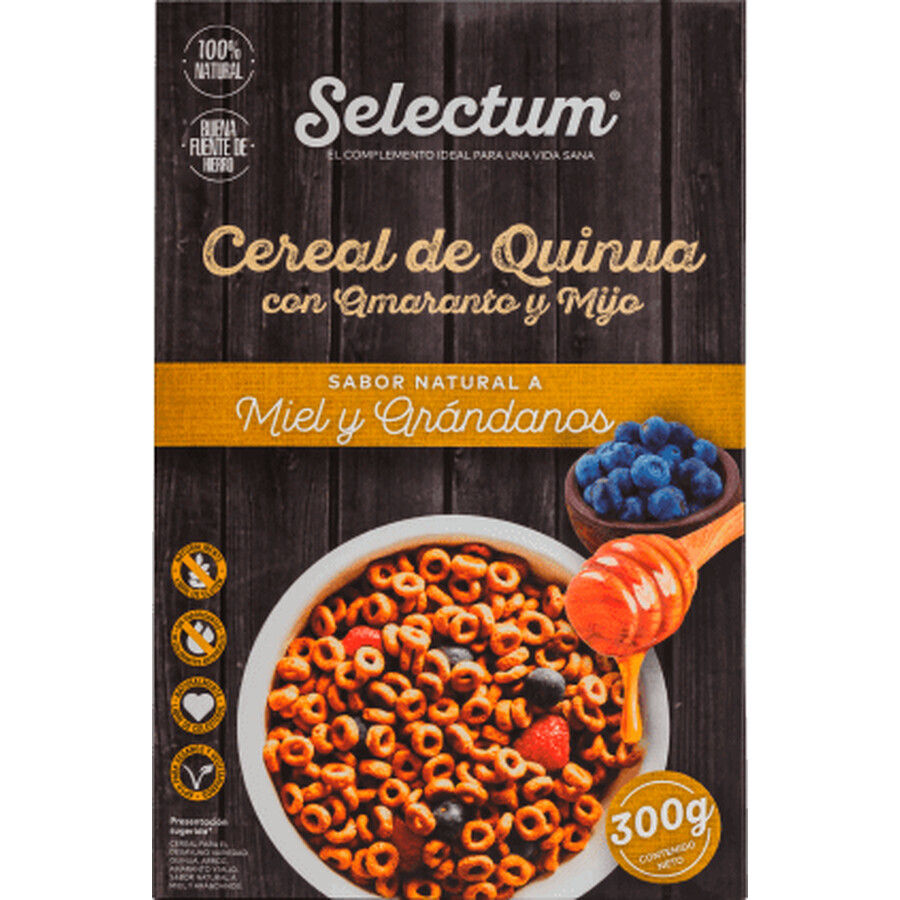 Perfekte Lebensmittel Quinoa-Müsli mit Hirse, Honig und Heidelbeeren, 300 g