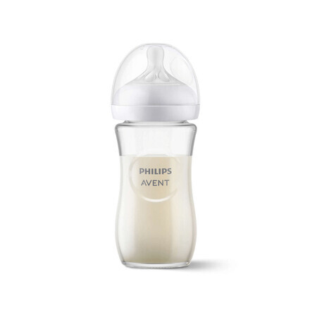 Natural Response Glazen fles, 1 maand +, 240 ml, Philips Avent