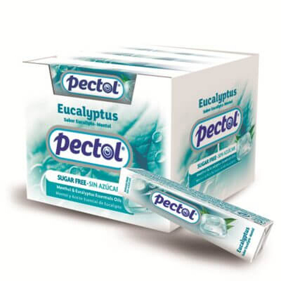 Suikervrije druppels met essentiële eucalyptusolie en menthol, 31 g, Pectol