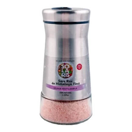 Sel fin rose de l'Himalaya en paillettes réutilisables, 100 g, Solaris