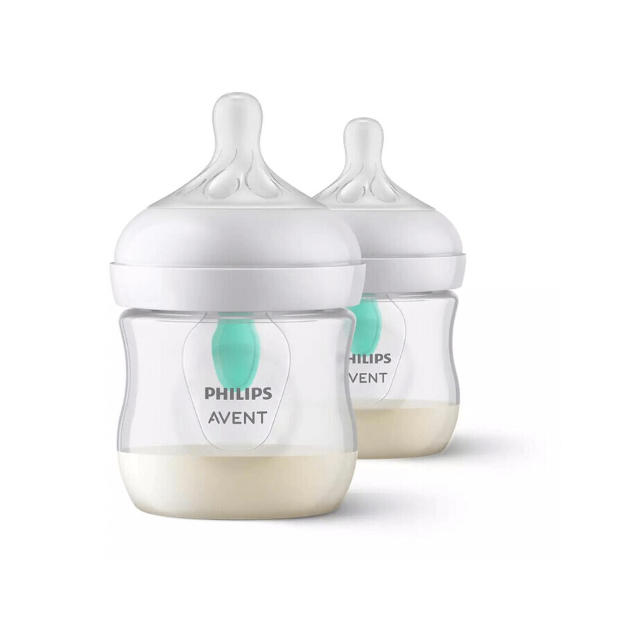 Set de biberons anti-coliques Natural Response, 0 mois+, 2 x 125 ml, Philips Avent