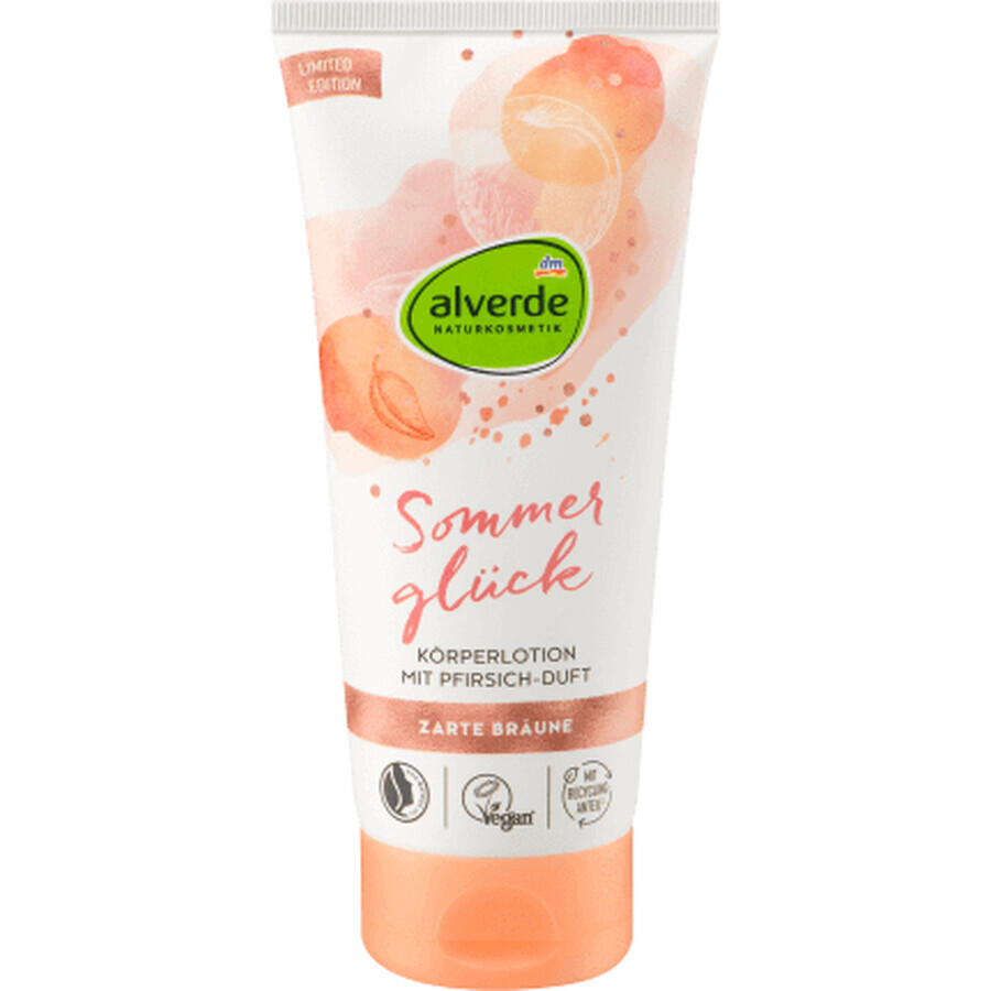 Alverde NATURKOSMETIK Lotion autobronzante pour le corps à la pêche, 200 ml