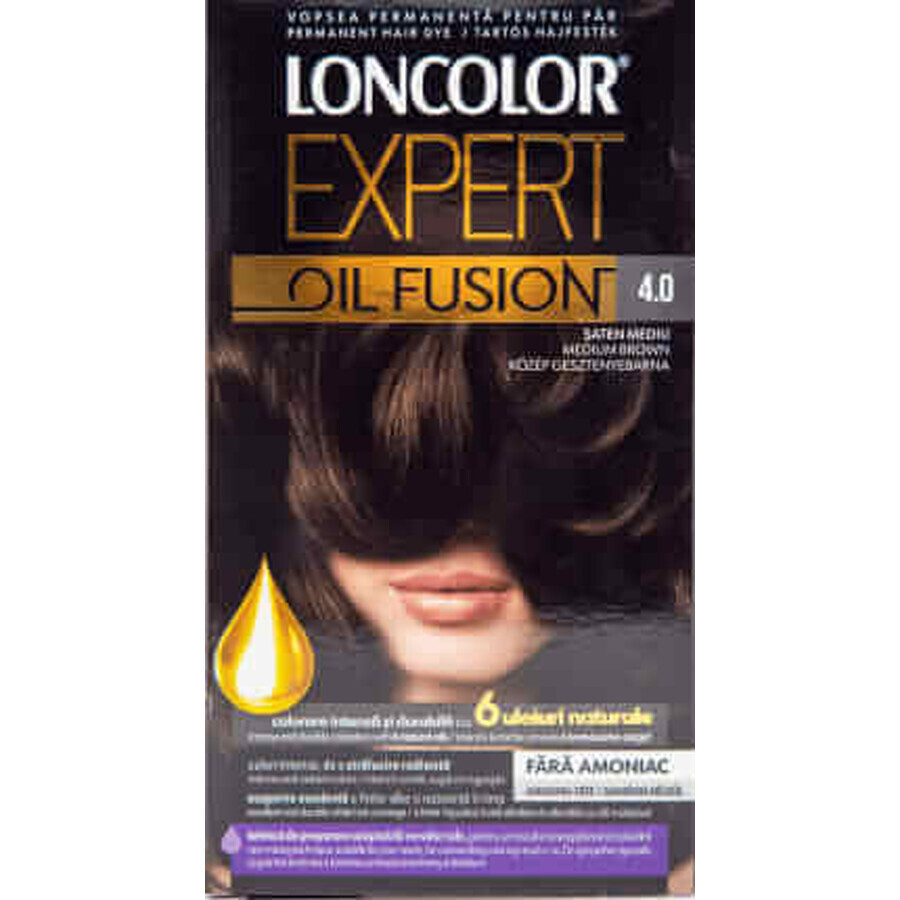 Loncolor Expert Vopsea de păr fără amoniac Oil Fusion 4.0 șaten mediu, 1 buc