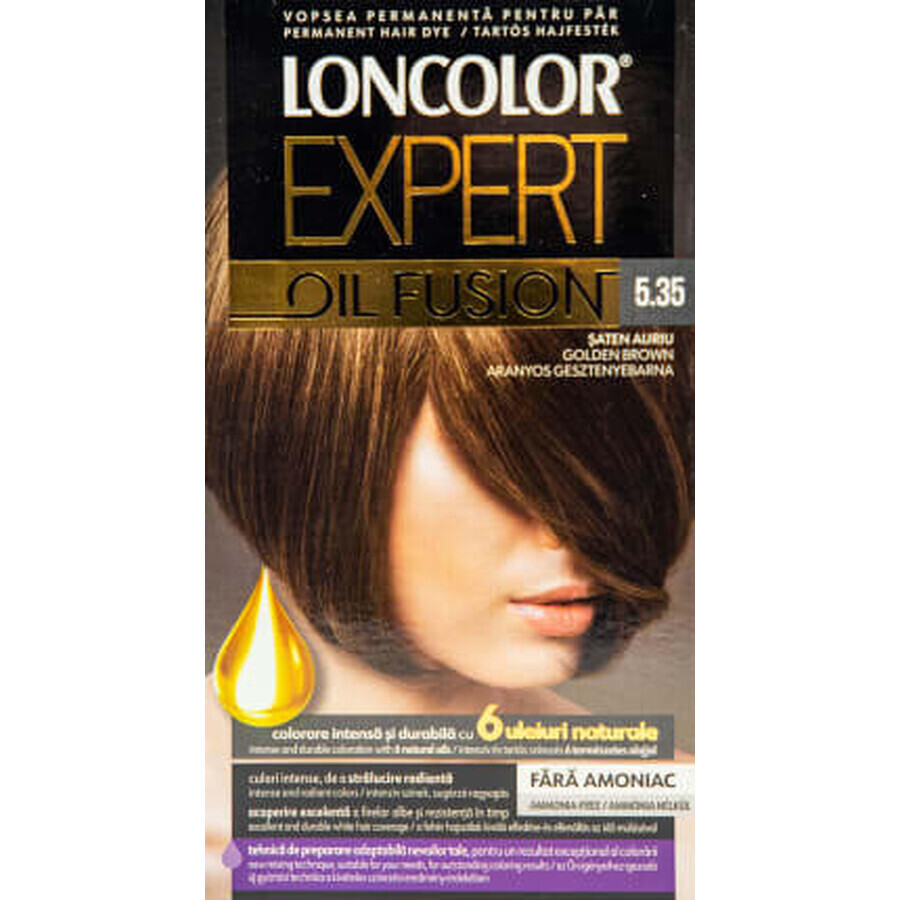 Loncolor Expert Vopsea de păr fără amoniac Oil Fusion șaten auriu, 1 buc