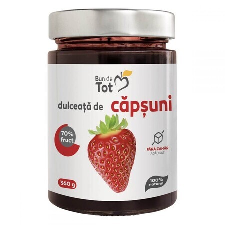 Confiture de fraises sans sucre, 360g, Dacia Plant