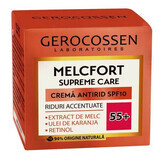 Crème anti-rides SPF10 55+ à l'extrait d'escargot, huile de karanja, rétinol Melcfort, 50 ml, Gerocossen