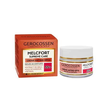 Anti-wrinkle cream SPF10 55+ with snail extract, karanja oil, retinol Melcfort, 50 ml, Gerocossen