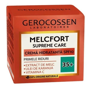 Krem nawilżający SPF10 35+ z ekstraktem ze śluzu ślimaka, olejkiem karanja, witaminą C Melcfort, 50 ml, Gerocossen