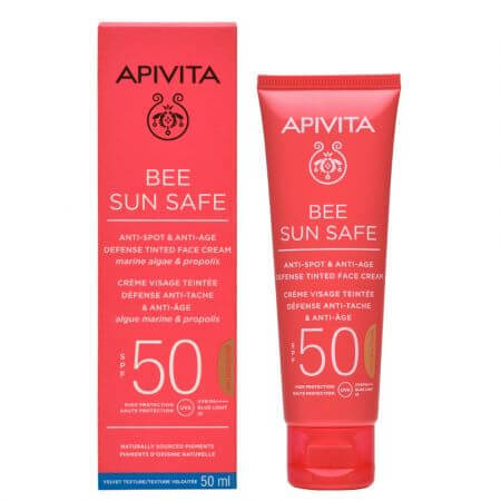 Bee Sun Safe Gold Crème de protection solaire SPF50, 50 ml, Apivita