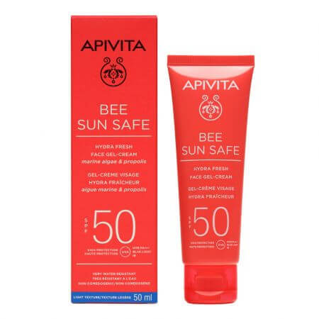 Bee Sun Safe Sun Protection Cream-Gel SPF50, 50 ml, Apivita