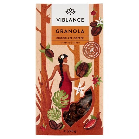 Granola met chocolade en koffie, glutenvrij, 275 g, Viblance