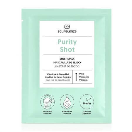 Purity Shot Cactus Elixir Gezichtsmasker, 1 stuk, Equivalenza