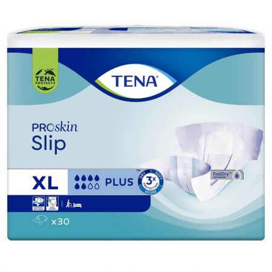 Volwassenen luiers Slip Plus, XL Extra Large, 30 stuks, Tena