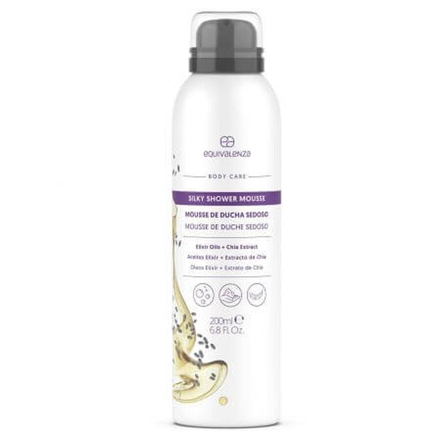 Schiuma doccia Silky Mousse con oli essenziali, 200 ml, Equivalenza