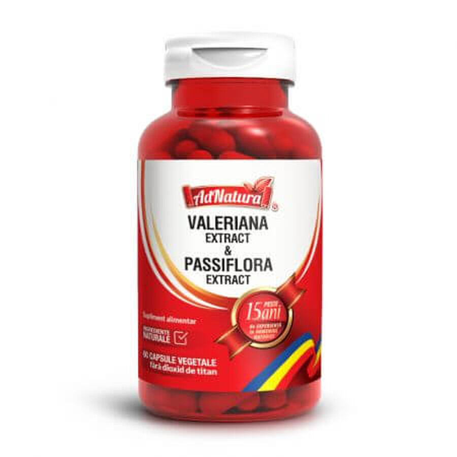 Valeriaan + Passiebloem, 60 capsules, AdNatura