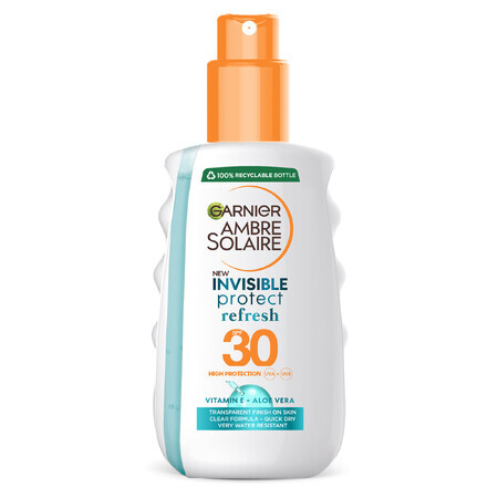 Invisible Protect Ambre Solaire Spray Corps, SPF 30, 200 ml, Garnier