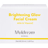 Crème éclaircissante Muldream pour filles avec AHA et vitamine C, 50 ml