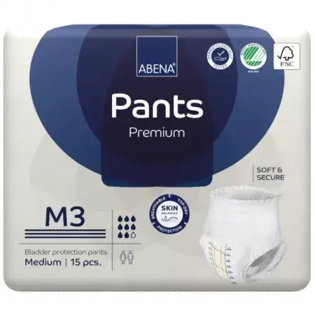 Diapers for adults Pants M3 Premium, 15 pieces, Abena