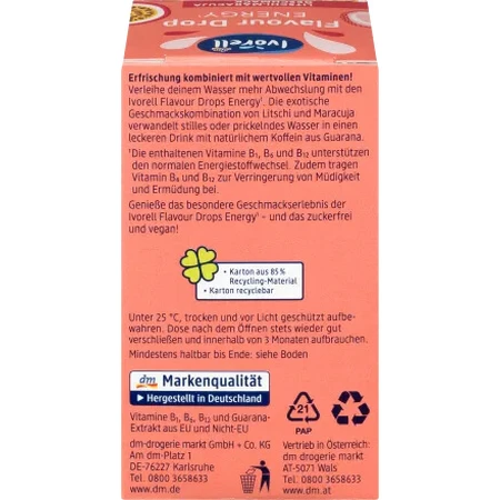 Ivorell Dropsuri efervescente energie, 66 g, 30 tablete
