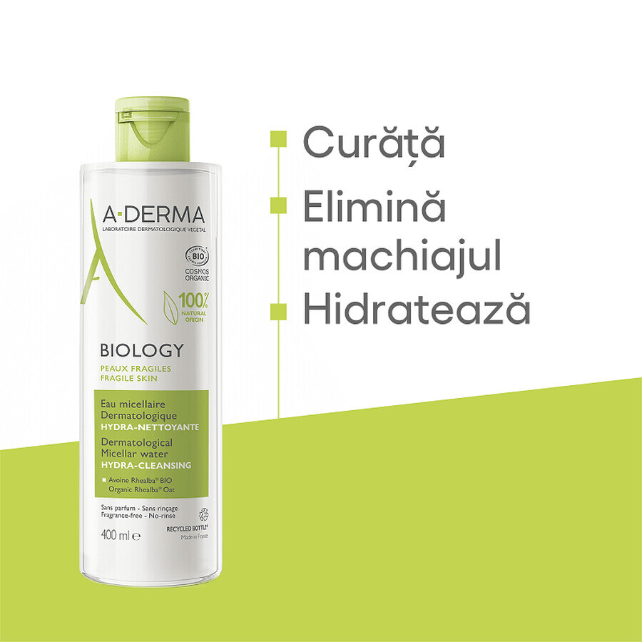 Acqua micellare idratante Biology, 400 ml, A-Derma