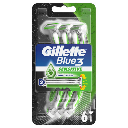 Wegwerpscheermesje Blue3 Sensitive, 6 stuks, Gillette