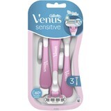 Venus Sensitive wegwerpscheermesjes voor vrouwen, 3 stuks, Gillette