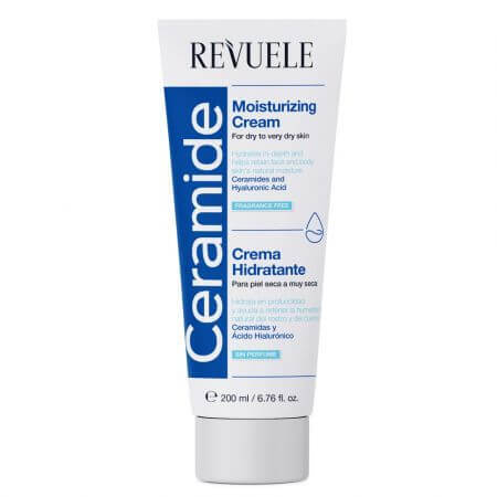 Crema idratante alle ceramidi per pelli secche e molto secche, 200 ml, Revuele