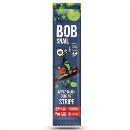 Schijfje appel en zwarte bes naturel, 14 g, Bob Slak