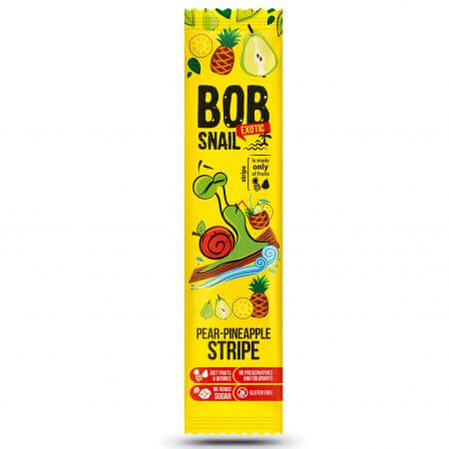 Felie naturala din pere si ananas, 14 g, Bob Snail