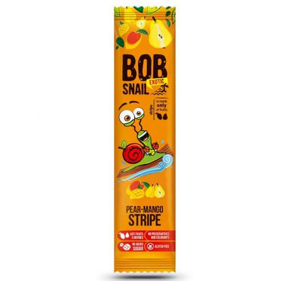 Tranches de poire et de mangue au naturel, 14 g, Bob Snail