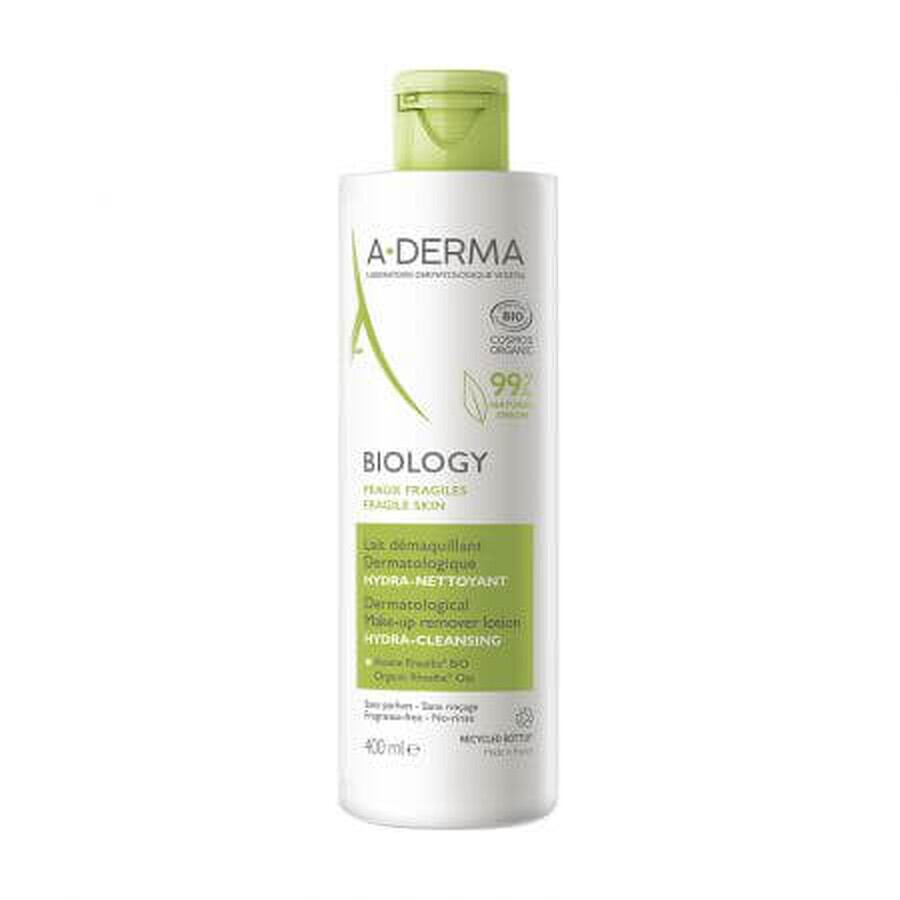 A-Derma Biology Lait nettoyant hydratant, 400 ml