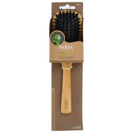 Grande brosse à cheveux, bois, 1 pièce, Parsa