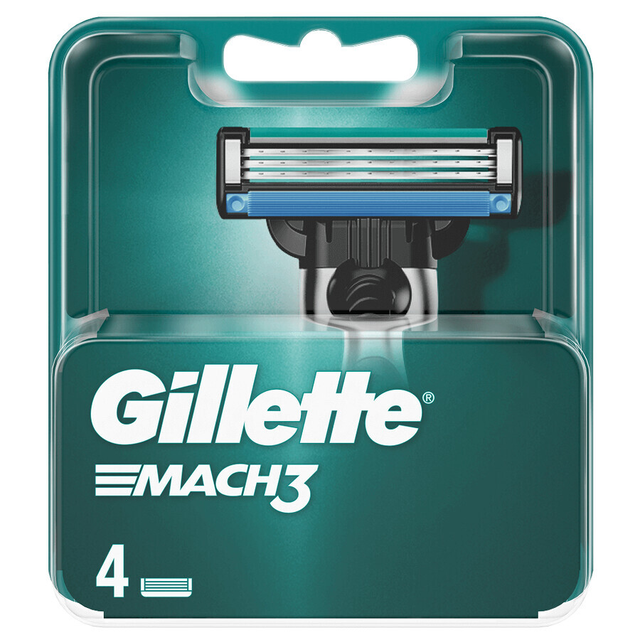 Recharges pour rasoir Mach3, 4 pièces, Gillette