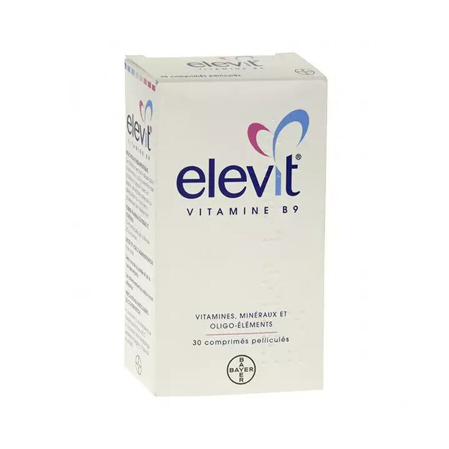 Elevit 1, Multivitaminen voor Preconceptie en Zwangerschap - Eerste Trimester van de Zwangerschap, 30 tabletten, Bayer