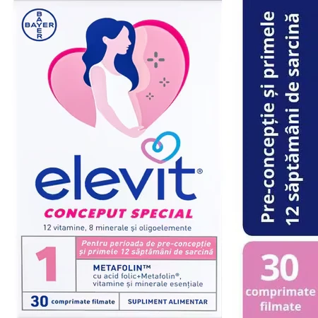 Elevit 1 Kinderwens en zwangerschap, 30 tabletten