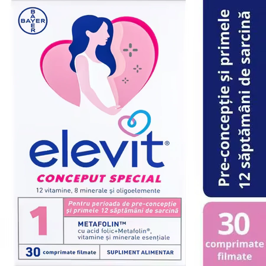 Elevit 1 Kinderwens en zwangerschap, 30 tabletten