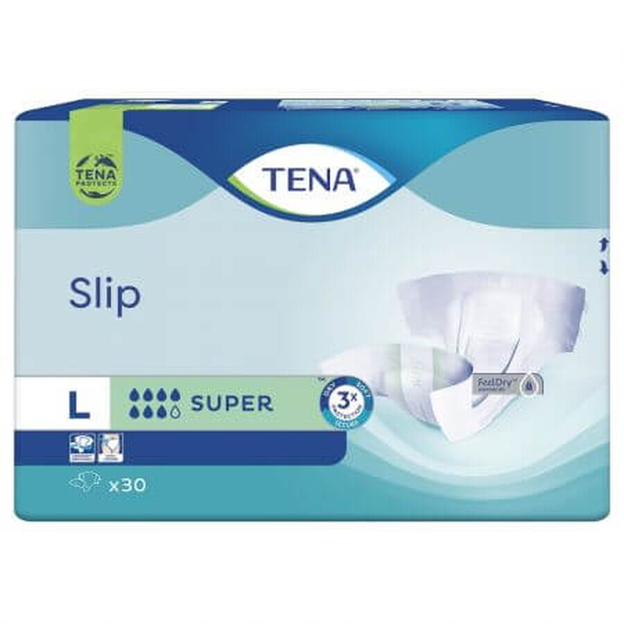 Couches adultes Slip Super, Large, 30 pièces, Tena