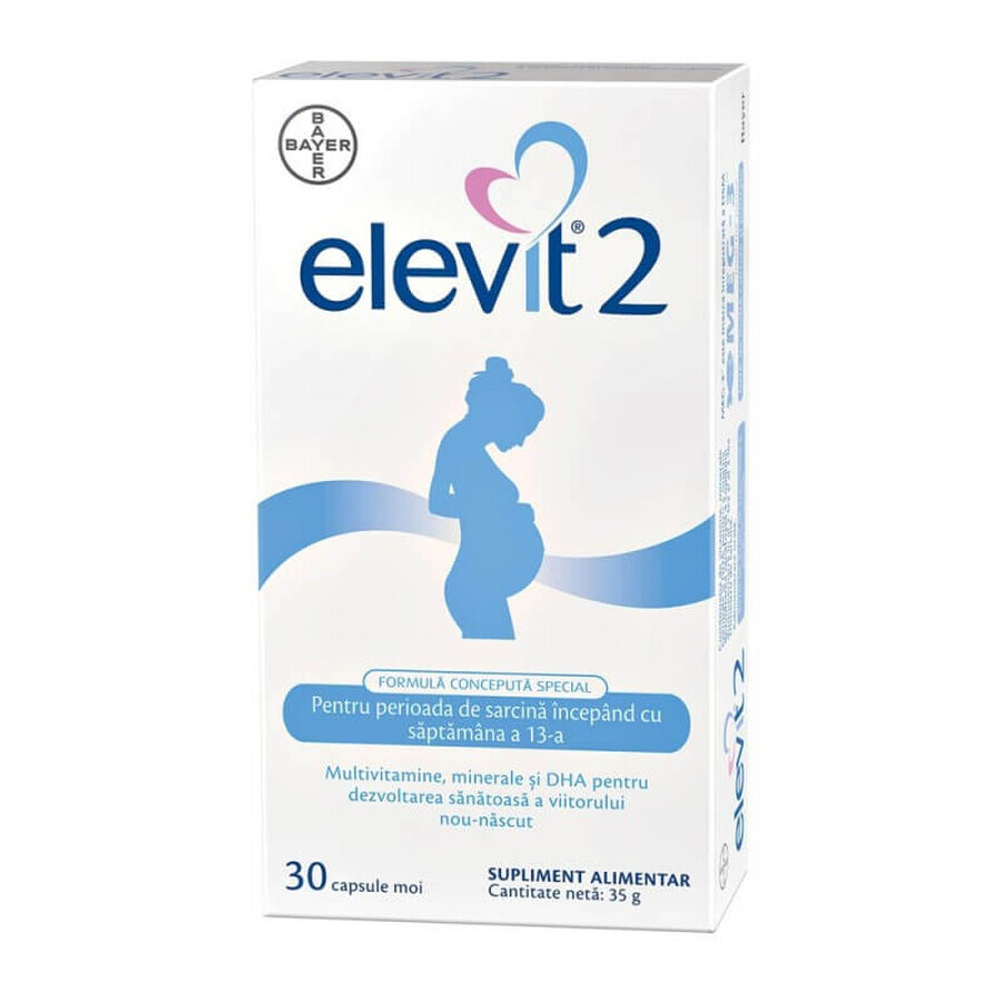 Elevit® 2 speziell für den Nährstoffbedarf ab der 13. Schwangerschaftswoche, 30 Kapseln, Bayer