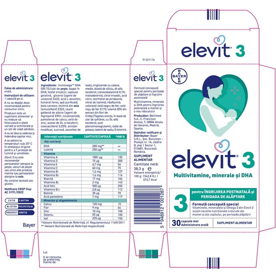 Elevit 3 Stillzeit, 30 Kapseln, Bayer